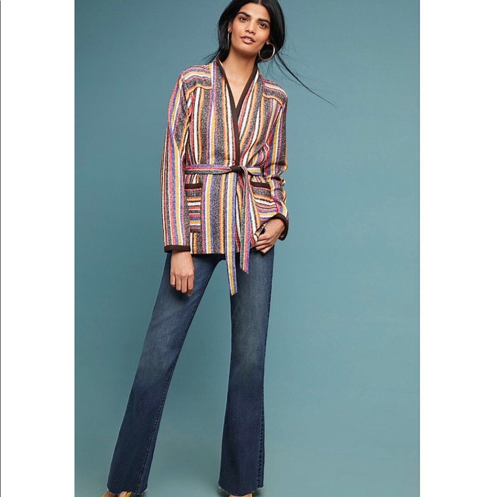 Anthro Akemi+Kin Mansoura Stripe Jacket - Picture 3 of 13